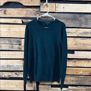 Vintage Y2K Men’s Green Merino Wool Blend Crewneck Sweater Size‎ Large